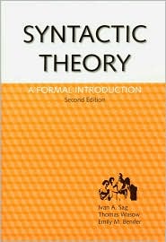 Syntactic Theory by Ivan A. Sag: Book Cover