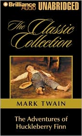 The Adventures of Huckleberry Finn by Mark Twain: Audio Book Cover
