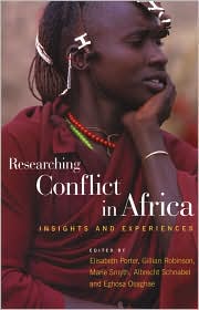 Researching Conflict in Africa by Elisabeth Porter: Book Cover