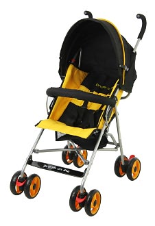 Dream On Me Large Canopy Single Baby Stroller, Yellow