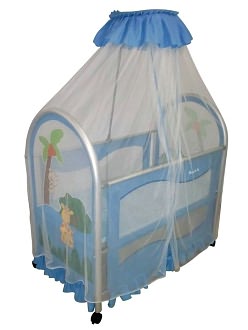 Dream On Me, Cassidy Canopy Portable Crib, Blue