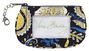 Product Image. Title: Vera Bradley Ellie Blue Clip Zip ID Case (5.5x3.25)
