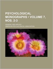 Psychological Monographs ; General And Applied