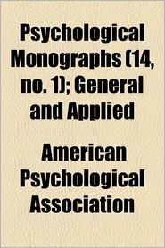 Psychological Monographs ; General And Applied