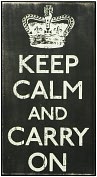 Product Image. Title: Keep Calm Black Wood Box Sign/Plaque (13x7)