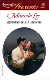 Mistress for a Month by Miranda Lee: Book Cover