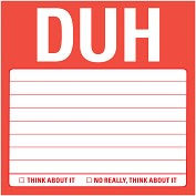 Product Image. Title: DUH Sticky Note 100 Sheets