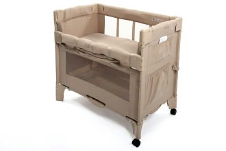Arms Reach Concepts Mini Co-Sleeper Infant Bedside Bassinet, Toffee