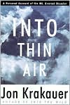 Into Thin Air by Jon Krakauer: Book Cover