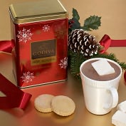 Product Image. Title: Godiva Milk Chocolate Cocoa Holiday Tin