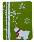 Product Image. Title: POLAR BEAR & OWL CHRISTMAS BOXED CARD