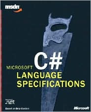 Microsoft C# Language Specifications by Microsoft Corporation: Book Cover