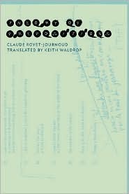 Theory of Prepositions by Claude Royet-Journoud: Book Cover