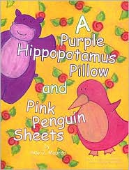 Purple Hippopotamus Pillow and Pink Penguin Sheets