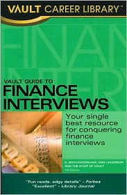 Vault Guide to Finance Interviews by D. Bhatawedekhar: Book Cover