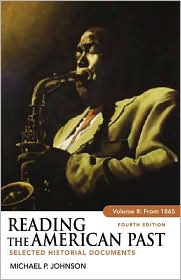 Reading the American Past, Volume II by Michael P. Johnson: Book Cover