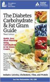 The Diabetes Carbohydrate and Fat Gram Guide by Lea Ann Holzmeister: Book Cover