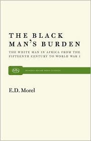 The Black Man's Burden by E. Morel: Book Cover