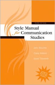Style Manual for Communication Studies by John Bourhis: Book Cover