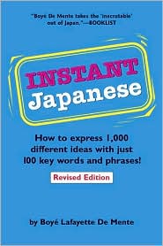 Instant Japanese by Boye Lafayette De Mente: Book Cover