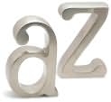 Product Image. Title: Satin Finish A to Z Bookends (Set of 2)