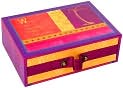 Product Image. Title: Indian Printed Multi Flavia notecards with Quote set of 20