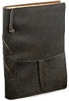 Product Image. Title: Brown Distressed Leather Kraft Paper Journal 6x8