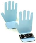Product Image. Title: Jonathan Adler Blue Hand Metal Bookends (Set of 2)