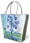 Product Image. Title: Mother's Day Trapezoid Blue Floral Tyvek Tote Bag