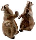 Product Image. Title: Polar Bear Brass Bookends Set of 2
