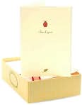 Product Image. Title: Ladybug Gold Thank You Boxed Card set of 10