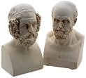 Product Image. Title: Homer and Aristotle Cast Marble Bookends Set of 2