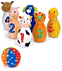 Product Image. Title: Baby Farm Friends Bowling