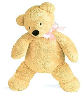 Smushy Bear with Pink Ribbon