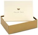 Product Image. Title: Gold Butterfly Foil Embossed Thank You Card Set