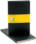 Product Image. Title: Black Moleskine Cahier Squared Pages Journal set of 3 5x8