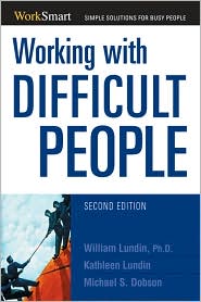Working with Difficult People by William Lundin: Book Cover