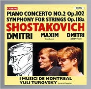 Shostakovich: Piano Concerto No. 2, Op. 102; Symphony for Strings, Op. 118a: CD Cover