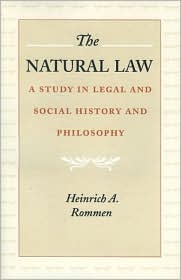 Natural Law by Rommen: Book Cover