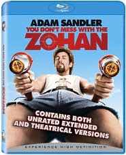 You Don't Mess With the Zohan with Adam Sandler: Blu-ray Cover