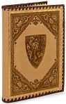 Product Image. Title: Medici Lions Kraft Recycled Italian Leather Journal (9"x7")