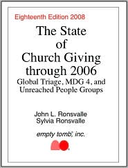State of Church Giving Through 2006 by John Ronsvalle: Book Cover