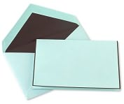 Product Image. Title: Kona Brown Bordered Aqua Notes