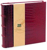 Product Image. Title: Red Crocodile Embossed Photo Album 8.5x9