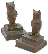 Product Image. Title: Studious Owls on Books Brass Bookends set of 2