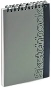 Product Image. Title: Silver Metallic Mini Sketch Book 4.5x6.75