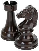Product Image. Title: Brass Chess Bookends Knight and Rook: Set of 2