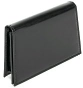 Product Image. Title: Black Bonded Leather Business Card Holder