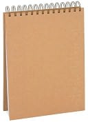 Product Image. Title: Kraft Embossed Top Spiral Sketchbook 10.25x7.25