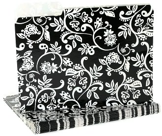 Black & White Gramercy Floral Vines Letter Size File Folders set of 12 by Barnes & Noble: Product Image